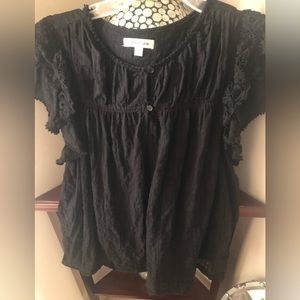 Max Studio Flutter Sleeve Top